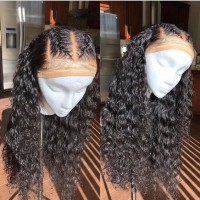 curly Human Hair Wigs For Black Women Pre Plucked Brazilian Remy Hair Wigs Bleached Knots Baby Hair