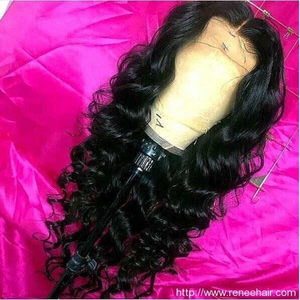 loose wave Human Hair Wigs For Black Women Pre Plucked Brazilian Remy Hair Wigs Bleached Knots Baby Hair