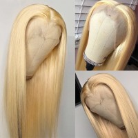 Ombre 613 Blonde straight lace wig ,transparent lace