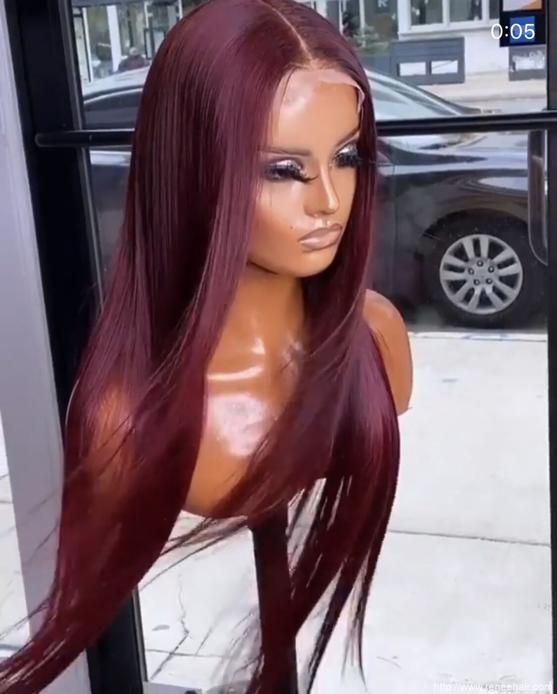 burgundy wig human hair